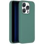 Accezz - Liquid Silicone Backcover met MagSafe voor Apple iPhone 15 Pro - Dark Green