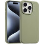Accezz - Liquid Silicone Backcover met MagSafe voor Apple iPhone 15 Pro - Cooper Green