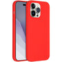 Accezz - Liquid Silicone Backcover met MagSafe voor Apple iPhone 14 Pro Max - Red