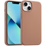 Accezz - Liquid Silicone Backcover met MagSafe voor Apple iPhone 14 / 13 - Light Brown