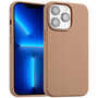 Accezz - Liquid Silicone Backcover met MagSafe voor Apple iPhone 13 Pro Max - Light Brown