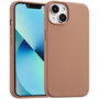 Accezz - Liquid Silicone Backcover met MagSafe voor Apple iPhone 13 Mini - Light Brown
