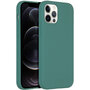 Accezz - Liquid Silicone Backcover met MagSafe voor Apple iPhone 12 (Pro) - Dark Green