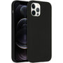 Accezz - Liquid Silicone Backcover met MagSafe voor Apple iPhone 12 (Pro) - Black
