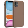 Accezz - Liquid Silicone Backcover met MagSafe voor Apple iPhone 11 - Light Brown