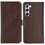 Selencia - Genuine Leather Bookcase voor Samsung Galaxy S23 - Brown