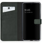 Selencia - Genuine Leather Bookcase voor Samsung Galaxy S21 - Green