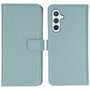 Selencia - Genuine Leather Bookcase voor Samsung Galaxy A54 (5G) - Light Blue