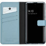 Selencia - Genuine Leather Bookcase voor Samsung Galaxy A51 - Air Blue