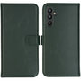 Selencia - Genuine Leather Bookcase voor Samsung Galaxy A34 (5G) - Green