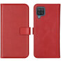 Selencia - Genuine Leather Bookcase voor Samsung Galaxy A12 - Red