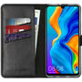 Selencia - Genuine Leather Bookcase voor Huawei P30 Lite - Black