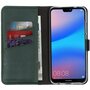 Selencia - Genuine Leather Bookcase voor Huawei P20 Lite - Green
