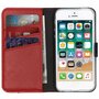 Selencia - Genuine Leather Bookcase voor Apple iPhone SE / 5 / 5s - Red