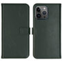 Selencia - Genuine Leather Bookcase voor Apple iPhone 15 Pro Max - Green