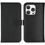 Selencia - Genuine Leather Bookcase voor Apple iPhone 15 Pro - Black