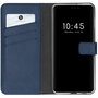 Selencia - Genuine Leather Bookcase voor Apple iPhone 13 Pro - Blue