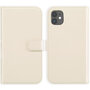 Selencia - Genuine Leather Bookcase voor Apple iPhone 11 - Greige