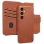 Accezz - Leather Bookcase 2-in-1 met MagSafe voor Samsung Galaxy S24 - Sienna Brown