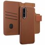 Accezz - Leather Bookcase 2-in-1 met MagSafe voor Samsung Galaxy A36 / A56 - Coffee Brown