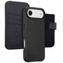 Accezz - Leather Bookcase 2-in-1 met MagSafe voor Apple iPhone Air - Onyx Black