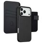 Accezz - Leather Bookcase 2-in-1 met MagSafe voor Apple iPhone 17 Pro Max - Onyx Black