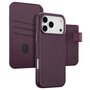 Accezz - Leather Bookcase 2-in-1 met MagSafe voor Apple iPhone 17 Pro Max - Heath Purple
