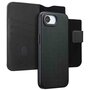 Accezz - Leather Bookcase 2-in-1 met MagSafe voor Apple iPhone 16e - Onyx Black