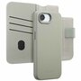 Accezz - Leather Bookcase 2-in-1 met MagSafe voor Apple iPhone 16e - Light Grey