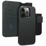 Accezz - Leather Bookcase 2-in-1 met MagSafe voor Apple iPhone 15 Pro - Onyx Black