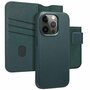 Accezz - Leather Bookcase 2-in-1 met MagSafe voor Apple iPhone 15 Pro - Cedar Green