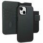 Accezz - Leather Bookcase 2-in-1 met MagSafe voor Apple iPhone 15 - Onyx Black