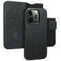 Accezz - Leather Bookcase 2-in-1 met MagSafe voor Apple iPhone 14 Pro - Onyx Black