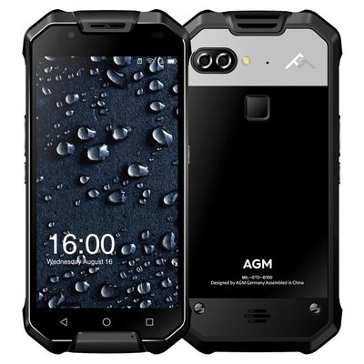 AGM X2 5,5 pouces Android 7.0 Octa Core 6000mAh 6Go/64Go Noir