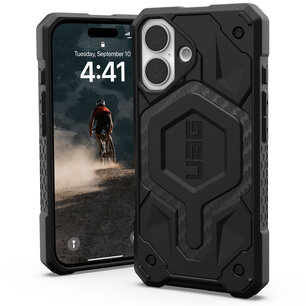 UAG - Monarch Pro Backcover voor Apple iPhone 16 - Carbon Fiber