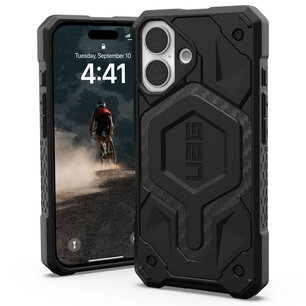 UAG - Monarch Backcover voor Apple iPhone 16 - Carbon Fiber