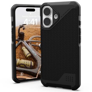 UAG - Metropolis LT MagSafe Backcover voor Apple iPhone 16 - Kevlar Black