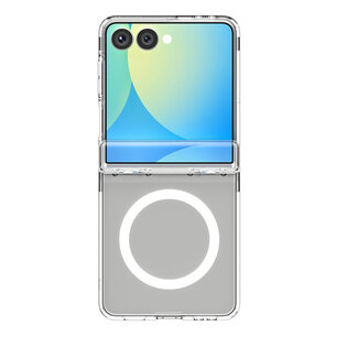 Spigen - Ultra Hybrid Pro MagFit Backcover voor Samsung Galaxy Z Flip 7 - Clear White