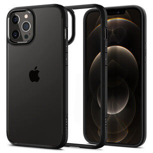 Spigen - Ultra Hybrid Backcover voor Apple iPhone 12 (Pro) - Black