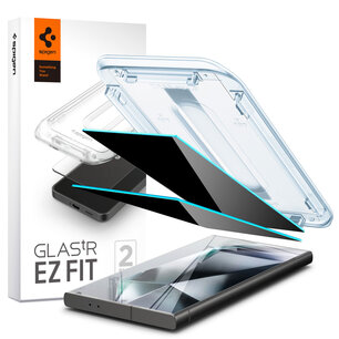 Spigen - GLAStR Privacy EZ Fit Screenprotector + Applicator voor Samsung Galaxy S24 Ultra - Transparent
