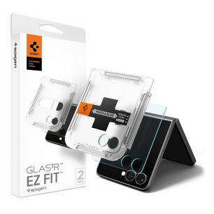 Spigen - GLAStR EZ Fit Screenprotector 2 Pack + Applicator voor Samsung Galaxy Z Flip 7 - Transparent