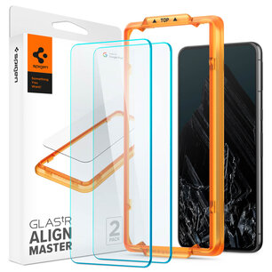 Spigen - GLAStR EZ Fit Screenprotector + Applicator voor Google Pixel 8 Pro - Transparent