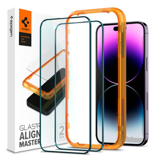 Spigen - GLAStR EZ Fit Screenprotector + Applicator voor Apple iPhone 14 Pro Max - Transparent