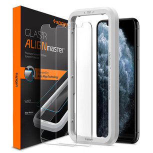 Spigen - GLAStR EZ Fit Screenprotector + Applicator voor Apple iPhone 11 Pro / Xs / X - Transparent