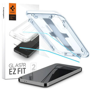 Spigen - GLAStR EZ Fit Screenprotector + Applicator 2-pack voor Samsung Galaxy S24 Plus / S25 Plus - Transparent