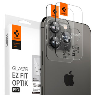 Spigen - GLAStR EZ Fit Optik Camera Protector 2 Pack for Apple iPhone 14 Pro / 14 Pro Max - Black