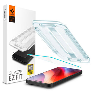 Spigen - EZ Fit Glas.tR met Applicator - 1 pack voor Apple iPhone 16 Pro - Transparent
