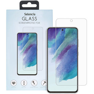 Selencia - Tempered Glass Screenprotector voor Samsung Galaxy S21 FE - Transparent