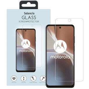 Selencia - Tempered Glass Screenprotector voor Motorola Moto G32 - Transparent