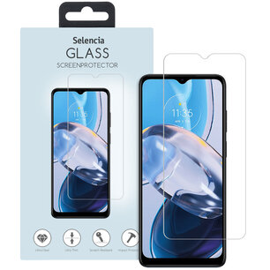Selencia - Tempered Glass Screenprotector voor Motorola Moto E22 - Transparent